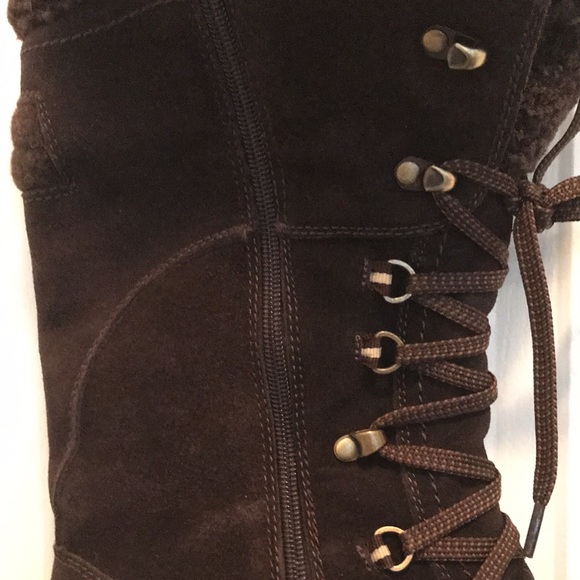 🥾 Brown Lace Up Boots WB16 - Picture 3 of 4